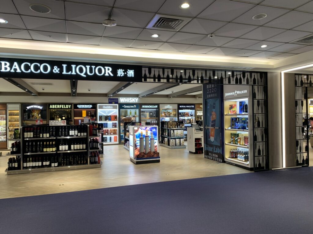 台湾松山空港の免税店