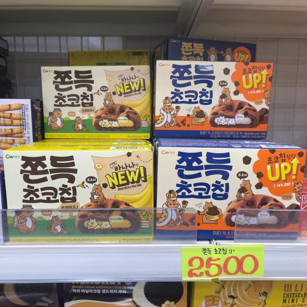 韓国のお菓子のお土産：チョンドゥクチョコチップ／チョンウ（小）