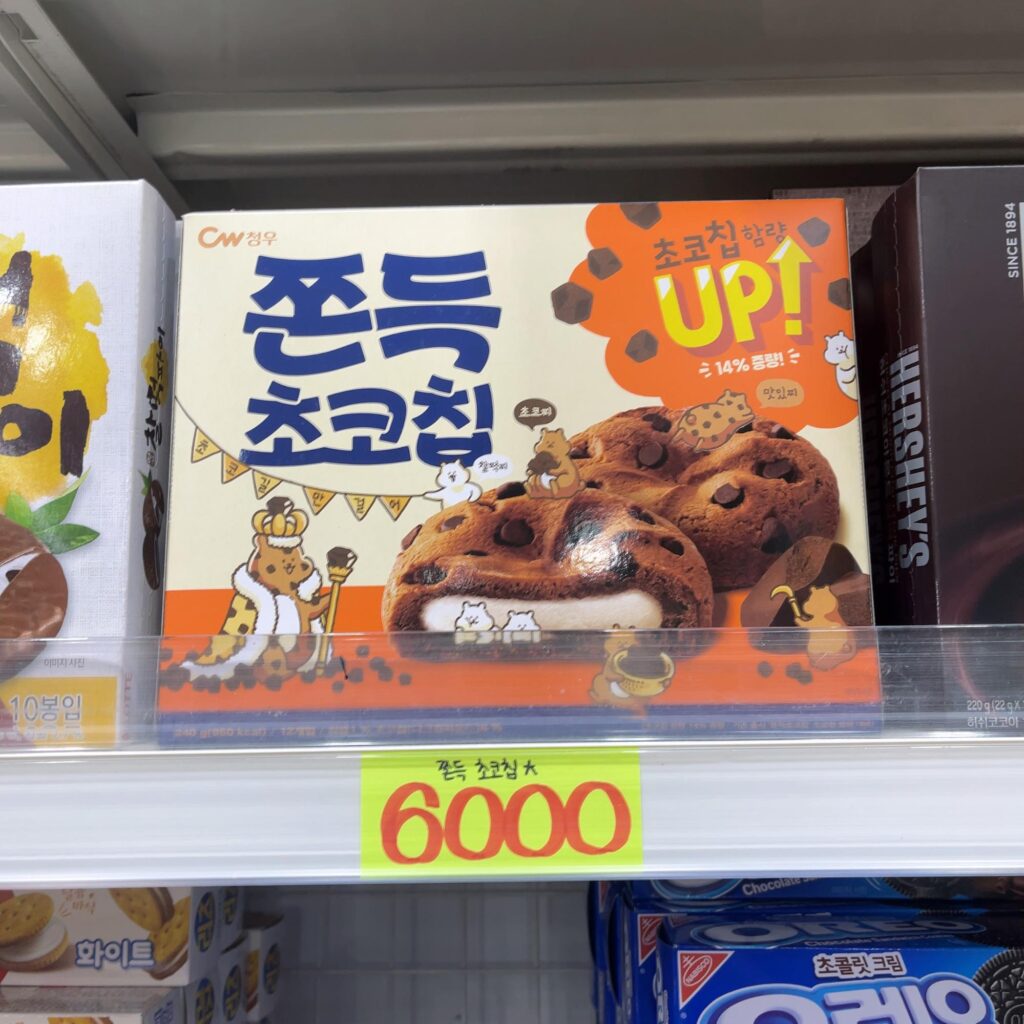 韓国のお菓子のお土産：チョンドゥクチョコチップ／チョンウ（大）