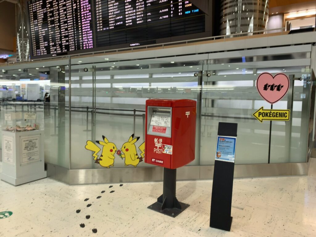 Pokemon wall art at Narita airport terminal 2