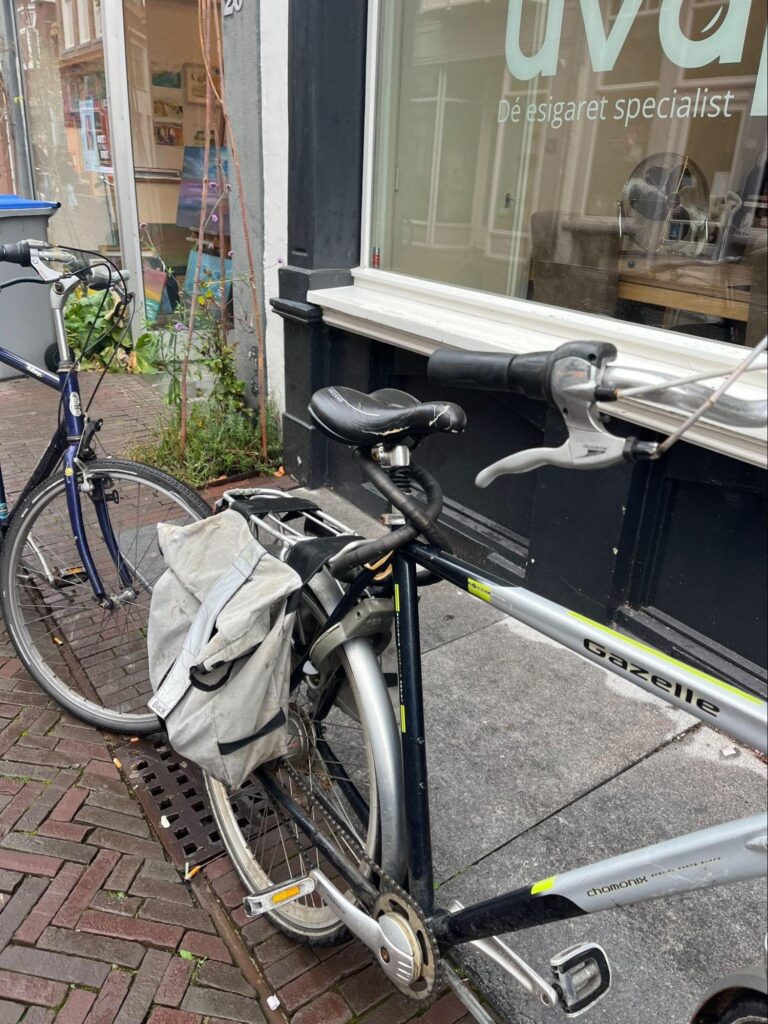 オランダの自転車のケーブルロックの鍵
