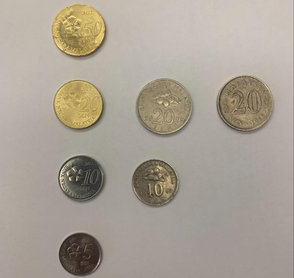 マレーシアの通貨：すべてのコイン硬貨