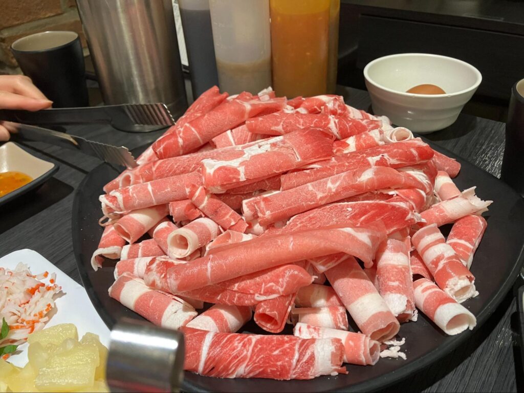 韓国のしゃぶしゃぶの肉